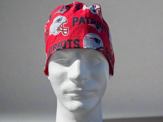 Red Patriots Helmet Classic Style Surgical Hat