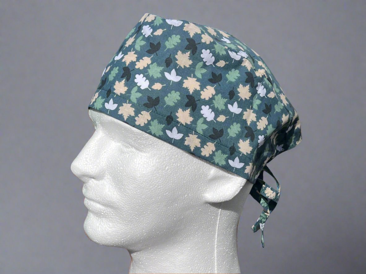 Evergreen Leaves Classic Style Surgical Hat