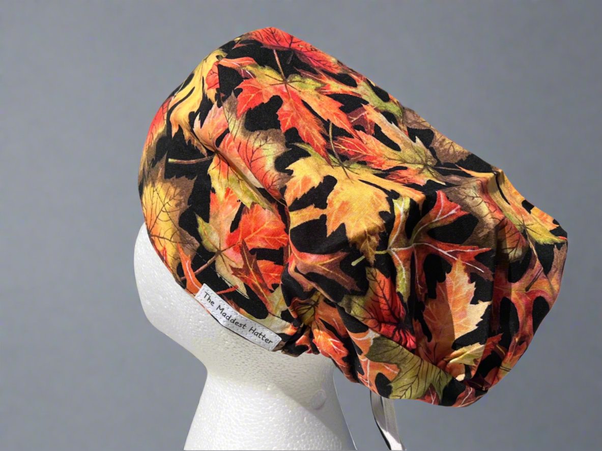 Fall Leaves Sprite Style Surgical Hat