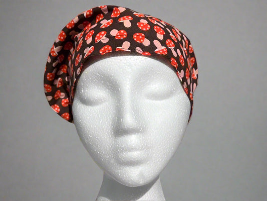 Playful Fall Mushrooms Sprite Style Surgical Hat