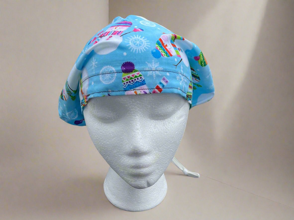 Colorful Snowmen Hattie Style Surgical Hat