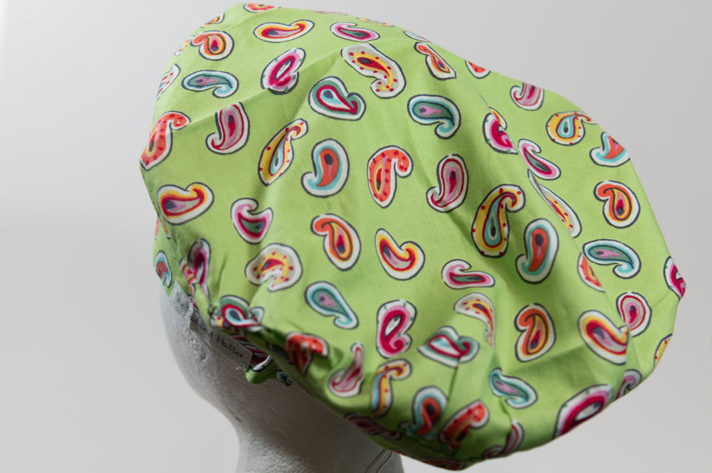 Green Drop Pattern Sprite Style Surgical Hat