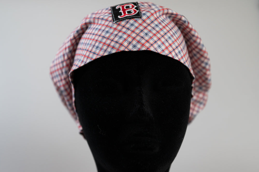 Boston Red Sox Plaid Sprite Style Surgical Hat