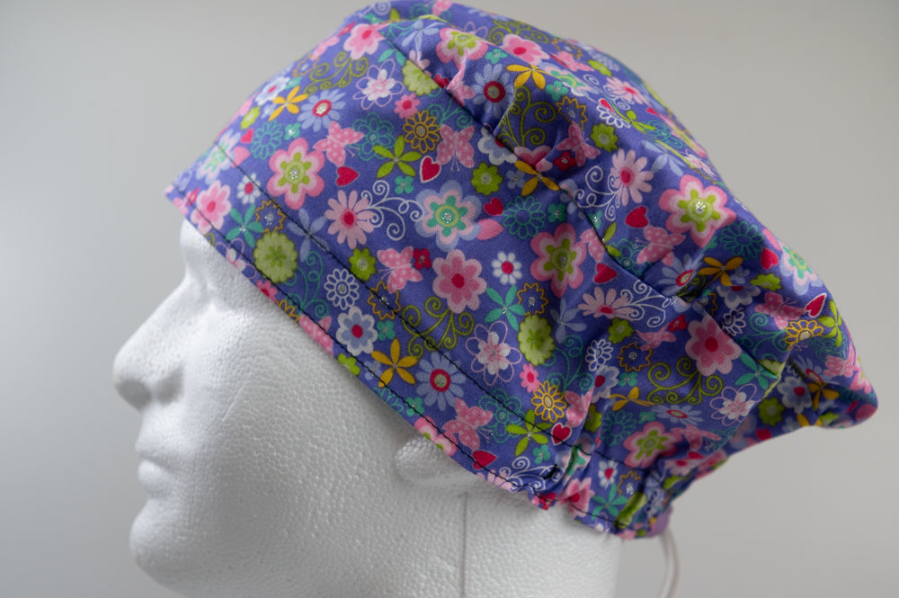 Floral Frenzy Sprite Style Surgical Hat