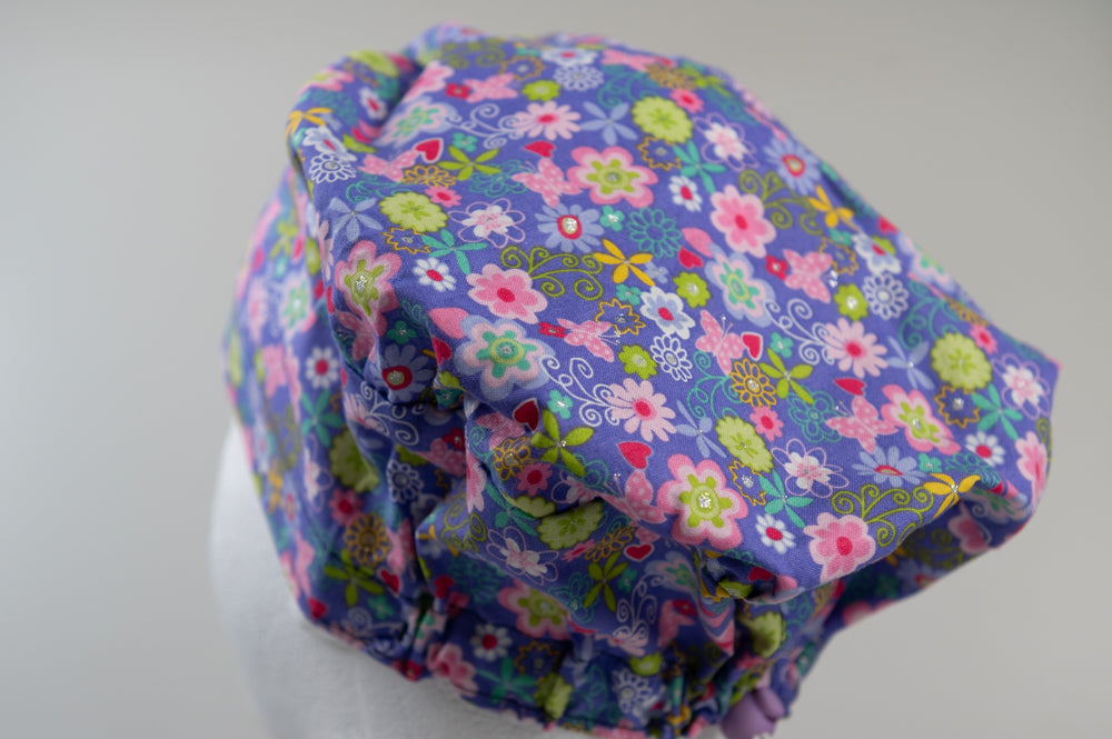 Floral Frenzy Sprite Style Surgical Hat