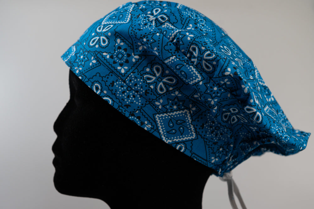 Blue Bandana Sprite Style Surgical Hat