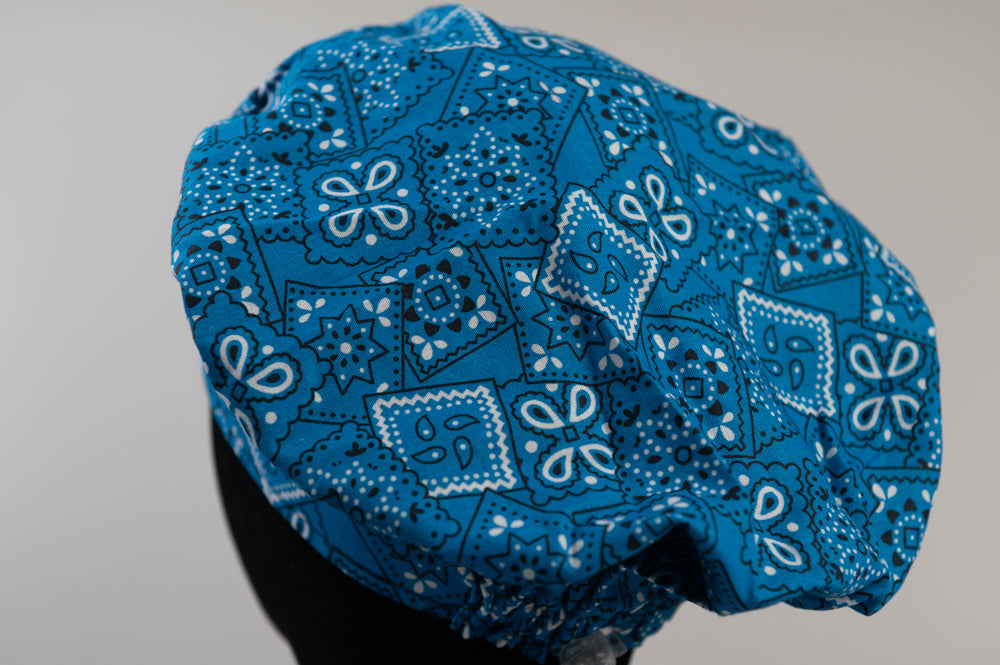 Blue Bandana Sprite Style Surgical Hat