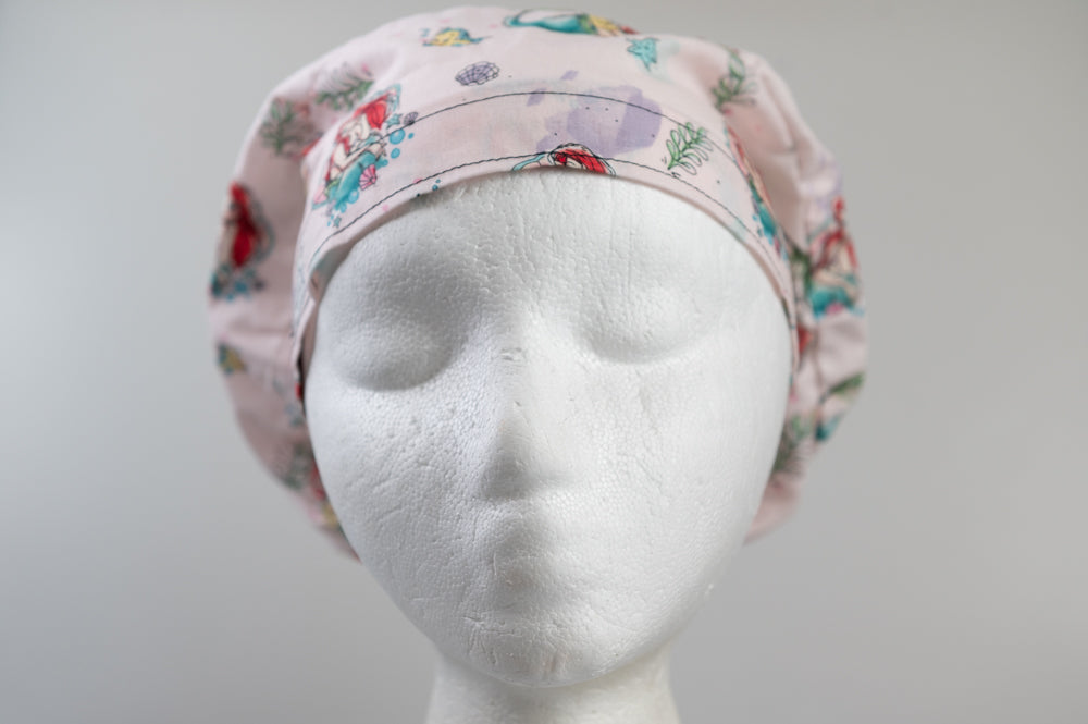 Little Mermaid Pink Sprite Style Surgical Hat