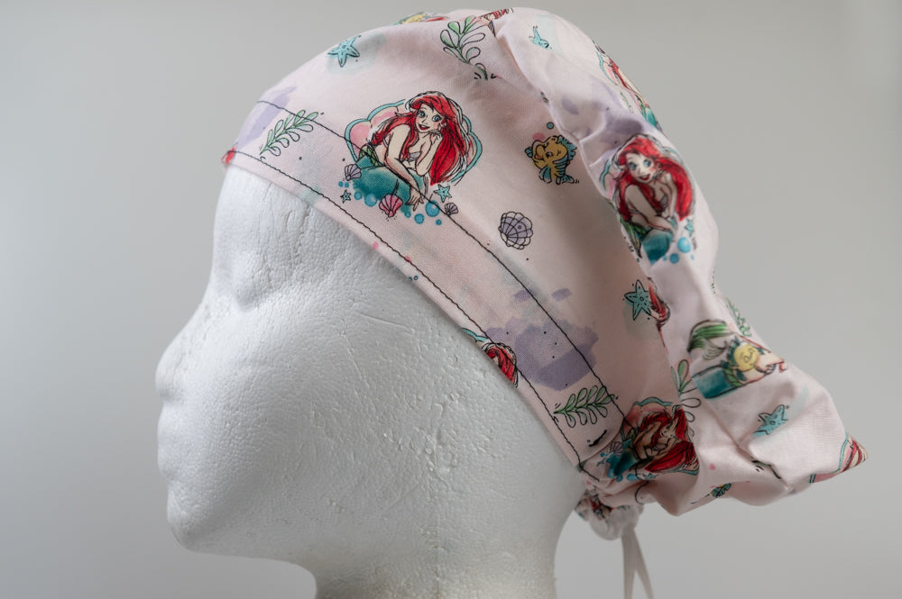 Little Mermaid Pink Sprite Style Surgical Hat