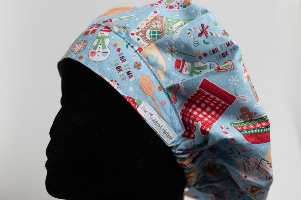 Winter Cookies Bouffant Style Surgical Hat