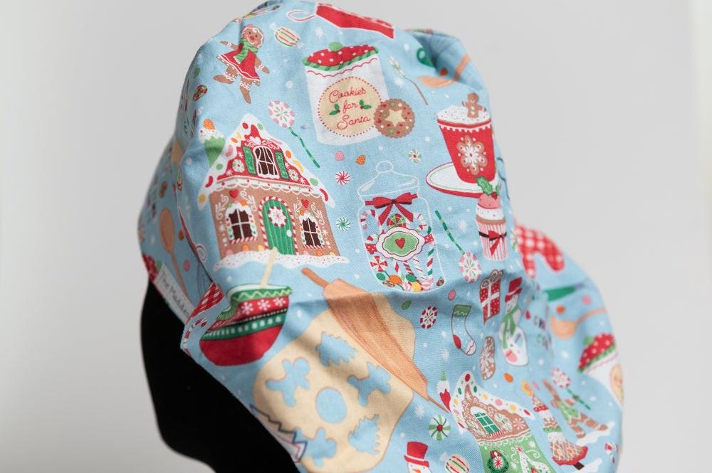 Winter Cookies Bouffant Style Surgical Hat