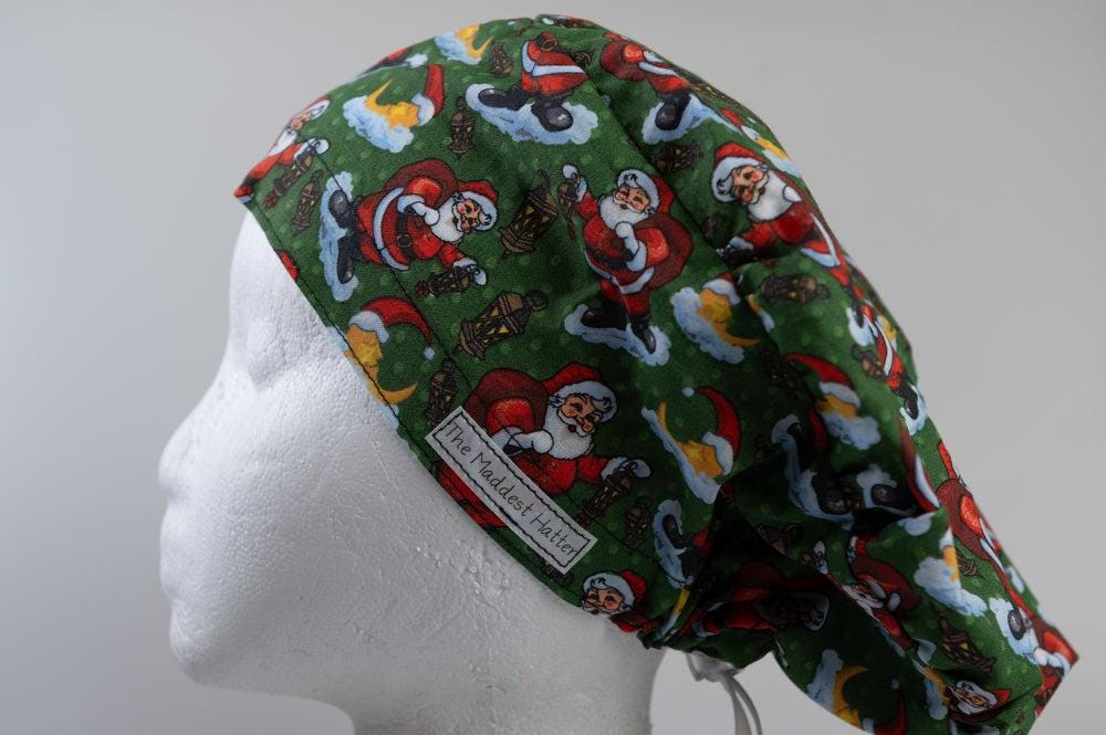 Santa is coming to town Green Sprite Style Surgical Hat